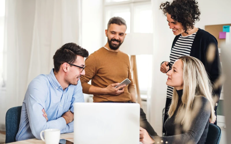 employees of a start-up company